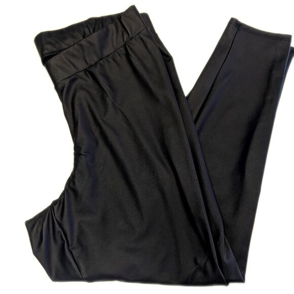 Torrid black faux leather leggings, (Torrid size 2) size 18/20 - Picture 1 of 7